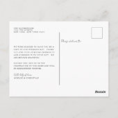 Elegant kalligrafie script huwelijksfoto dank je w briefkaart (Achterkant)