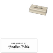 Elegant Kalligrafie Script Naam Sjabloon Handgemaa Rubberstempel (Gestempeld)
