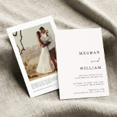 Elegant kalligrafie script QR code bruiloft Kaart