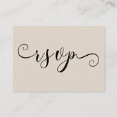 Elegant Kalligrafie Script Traditionele bruiloft R Informatiekaartje (Achterkant)