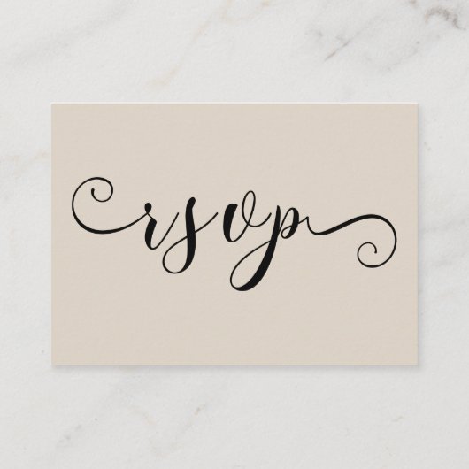 Elegant Kalligrafie Script Traditionele bruiloft R Informatiekaartje (Achterkant)