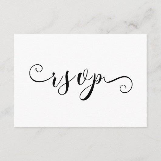 Elegant Kalligrafie Script Traditionele bruiloft R Informatiekaartje (Achterkant)