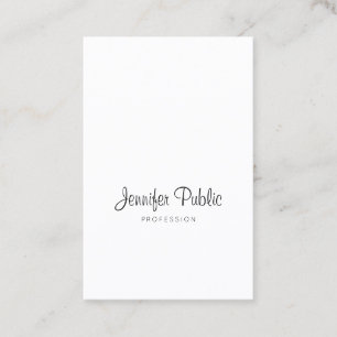 Elegant kalligrafie Script Trendy Slanke Plain Lux Visitekaartje