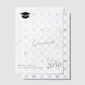 Elegant kalligrafie script zwart pet afstuderen vellum uitnodigingen (Offset (Uitnodiging))