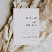 Elegant kalligrafie script zwart wit bruiloft kaart