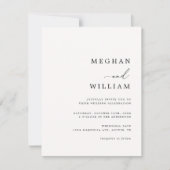 Elegant kalligrafie script zwart wit bruiloft kaart (Voorkant)