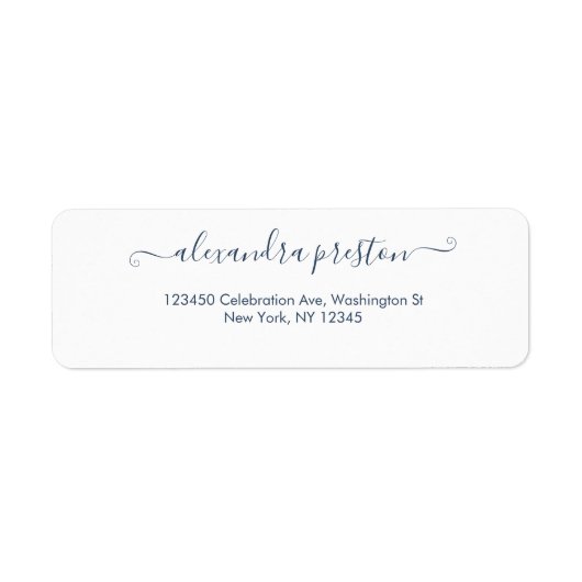 Elegant kalligrafie-scriptadreslabel etiket (Voorkant)