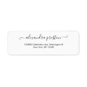 Elegant kalligrafie-scriptadreslabel etiket (Voorkant)