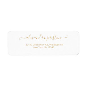 Elegant kalligrafie-scriptadreslabel etiket