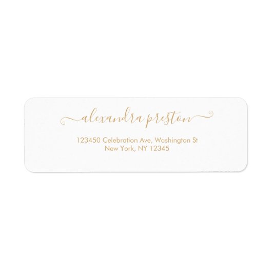 Elegant kalligrafie-scriptadreslabel etiket (Voorkant)