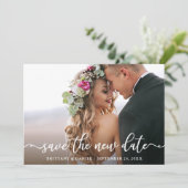 Elegant kalligrafie sparen de nieuwe Kaart van de  (Staand voorkant)