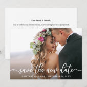 Elegant kalligrafie sparen de nieuwe Kaart van de  (Voorkant / Achterkant)