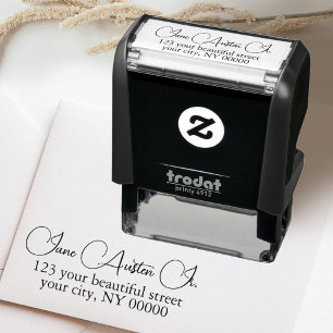 Elegant kalligrafie Stijlvol terugkeeradres Zelfinktende Stempel