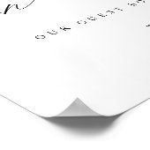 Elegant kalligrafie trouwgast boek teken poster (Hoek)