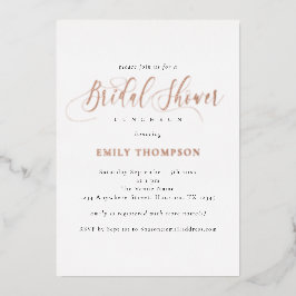 Elegant kalligrafie Vrijgezellenfeest Real Roos Go Folie Uitnodiging