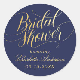 Elegant kalligrafie Vrijgezellenfeest Ronde Sticker