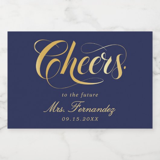 Elegant kalligrafie Vrijgezellenfeest Sparkling Wijnetiket (Enkel label)