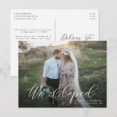 Elegant kalligrafie We hebben een weddenschap ontw Briefkaart (Voorkant / Achterkant)