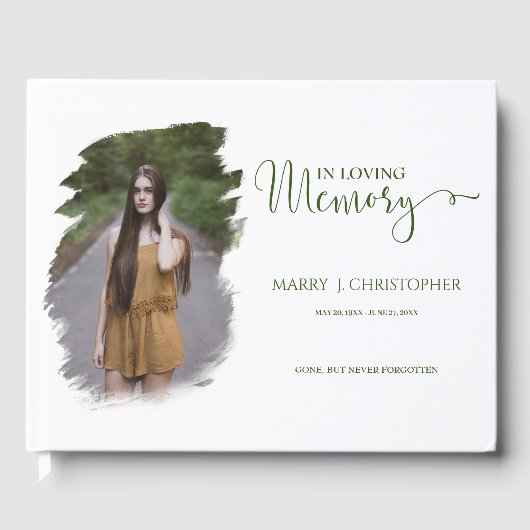 Elegant kalligrafiescript in het houden van de Fot Gastenboek (Voorkant)