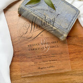 Elegant kalligrafiescript Modern Arch Wedding Acryl Uitnodigingen