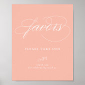 Elegant kalligrafiroze minimale lef-pleisterkteken poster (Voorkant)