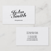 Elegant Kalligrafisch het Duiken Visitekaartje (Voorkant / Achterkant)