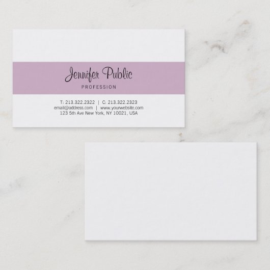 Elegant, kalligrafisch ontwerp, minimalistisch visitekaartje (Voorkant / Achterkant)