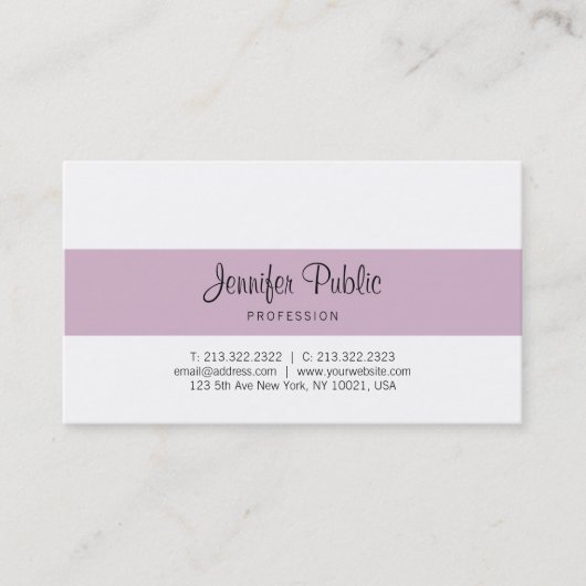 Elegant, kalligrafisch ontwerp, minimalistisch visitekaartje (Voorkant)