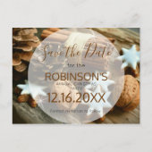 Elegant kaneel slaat de datum op briefkaart (Voorkant)