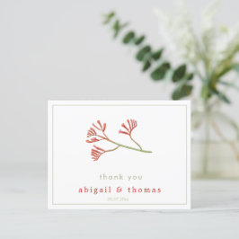 Elegant Kangaroo Paw Flower - Weddenschap Bedankt Briefkaart
