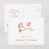 Elegant Kangaroo Paw Flower - Weddenschap Bedankt Briefkaart (Voorkant / Achterkant)