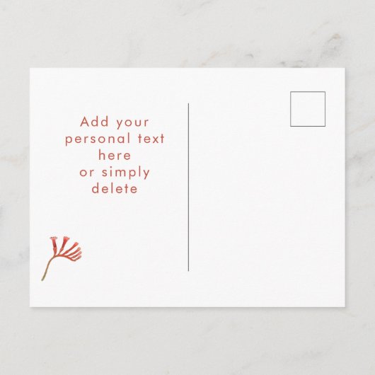 Elegant Kangaroo Paw Flower - Weddenschap Bedankt Briefkaart (Achterkant)