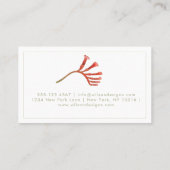 Elegant Kangaroo Paw Flowers - Gepersonaliseerd Visitekaartje (Achterkant)