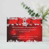 Elegant Kant & Boog Kerstvakantie RSVP (Staand voorkant)