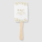 Elegant kant bruiloft programma fans | Vintage (go Handwaaier (Voorkant)