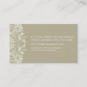 Elegant kant bruin Visitekaartje (Achterkant)