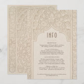 Elegant Kant Design Huwelijk Islamitische Motieven Kaart (Voorkant / Achterkant)