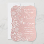 Elegant kant en confetti bruiloft kaart (Voorkant)