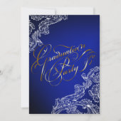 Elegant Kant en Kalligrafie Afstuderen Uitnodiging (Voorkant)