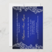 Elegant Kant en Kalligrafie Afstuderen Uitnodiging (Achterkant)