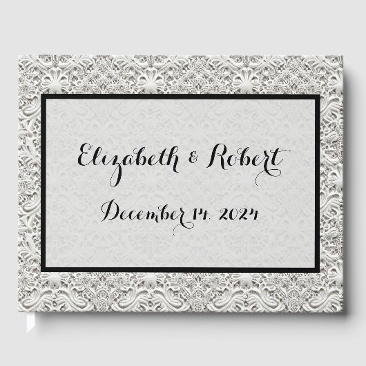 Elegant  kant gastenboek (Voorkant)