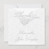 Elegant Kant Grijs & Wit Modern Minimalist Bedankkaart (Voorkant)