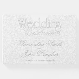 Elegant Kant Grijs & Wit Modern Minimalist Gastenboek