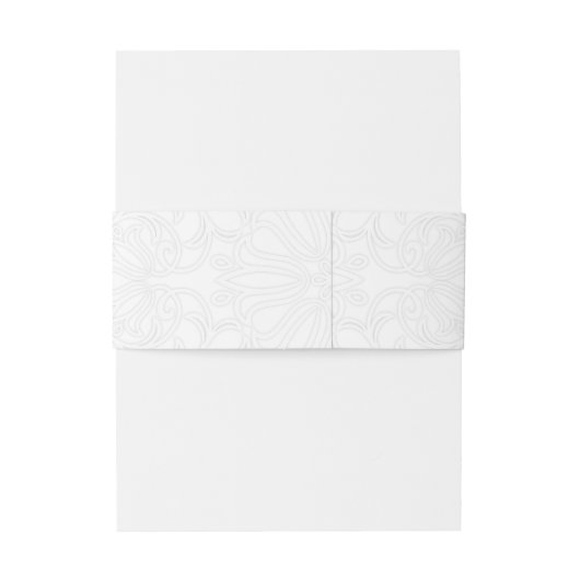 Elegant Kant Grijs & Wit Modern Minimalist Uitnodigingen Wikkel (Achterkant Voorbeeld)