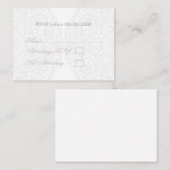 Elegant Kant Grijs & Wit Modern Minimalistisch RSV Notitiekaartje (Voorkant / Achterkant)