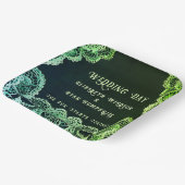 Elegant Kant" Huwelijksuitnodiging Collectie Papieren Bordje (Gebogen)