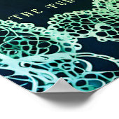 Elegant Kant" Huwelijksuitnodiging Collectie Poster (Hoek)