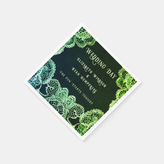 Elegant Kant" Huwelijksuitnodiging Collectie Servet (Hoek)