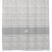 Elegant kant met (of zonder) Initiaal Douchegordijn (Voorkant)