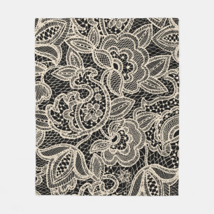 Elegant kant naadloos patroonontwerp fleece deken